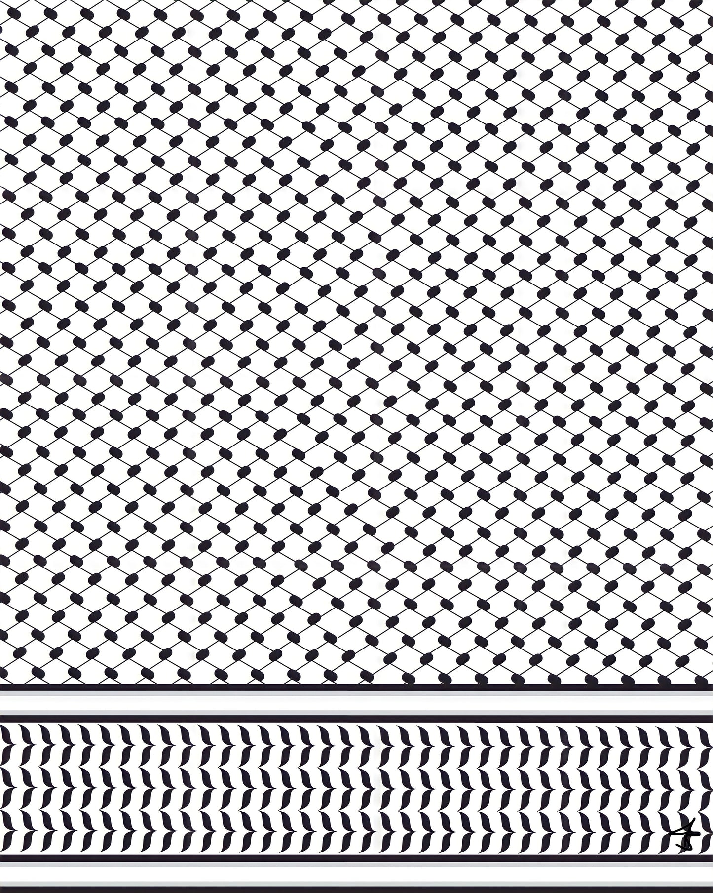 Black & White Keffiyeh Poster Print