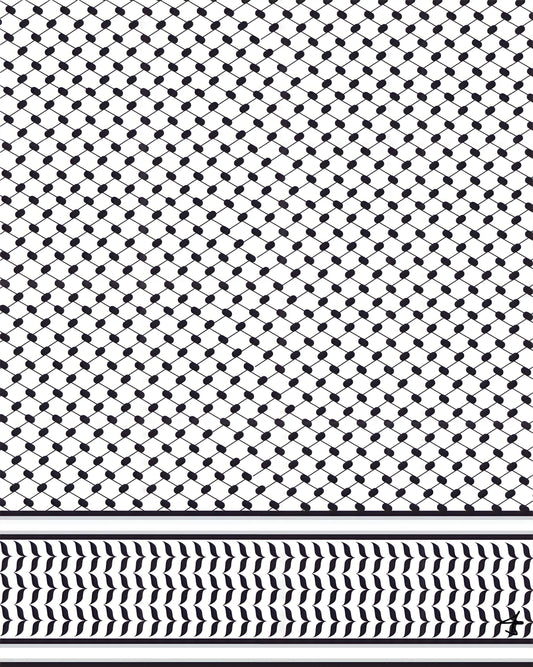 Black & White Keffiyeh Poster Print