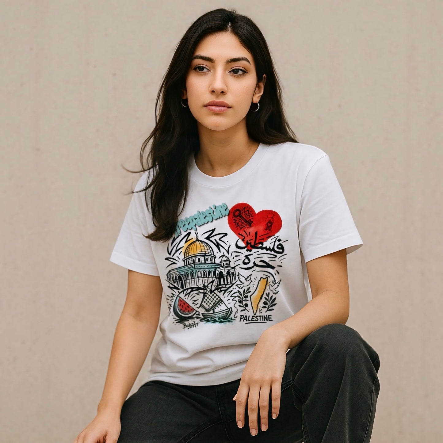 Heart Of Palestine Graphic T-Shirt