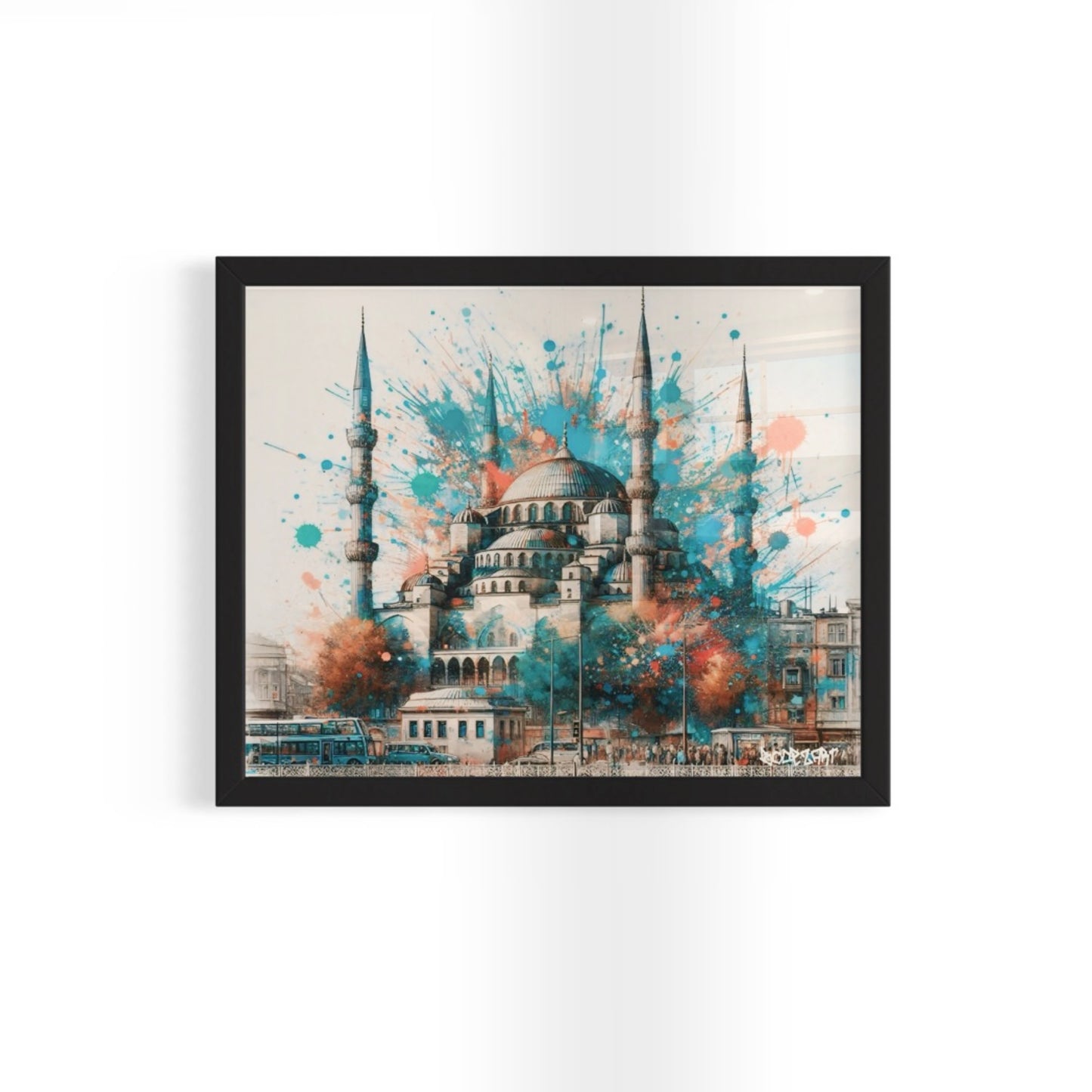 Blue Mosque |Graffiti Colour Splash Art Print