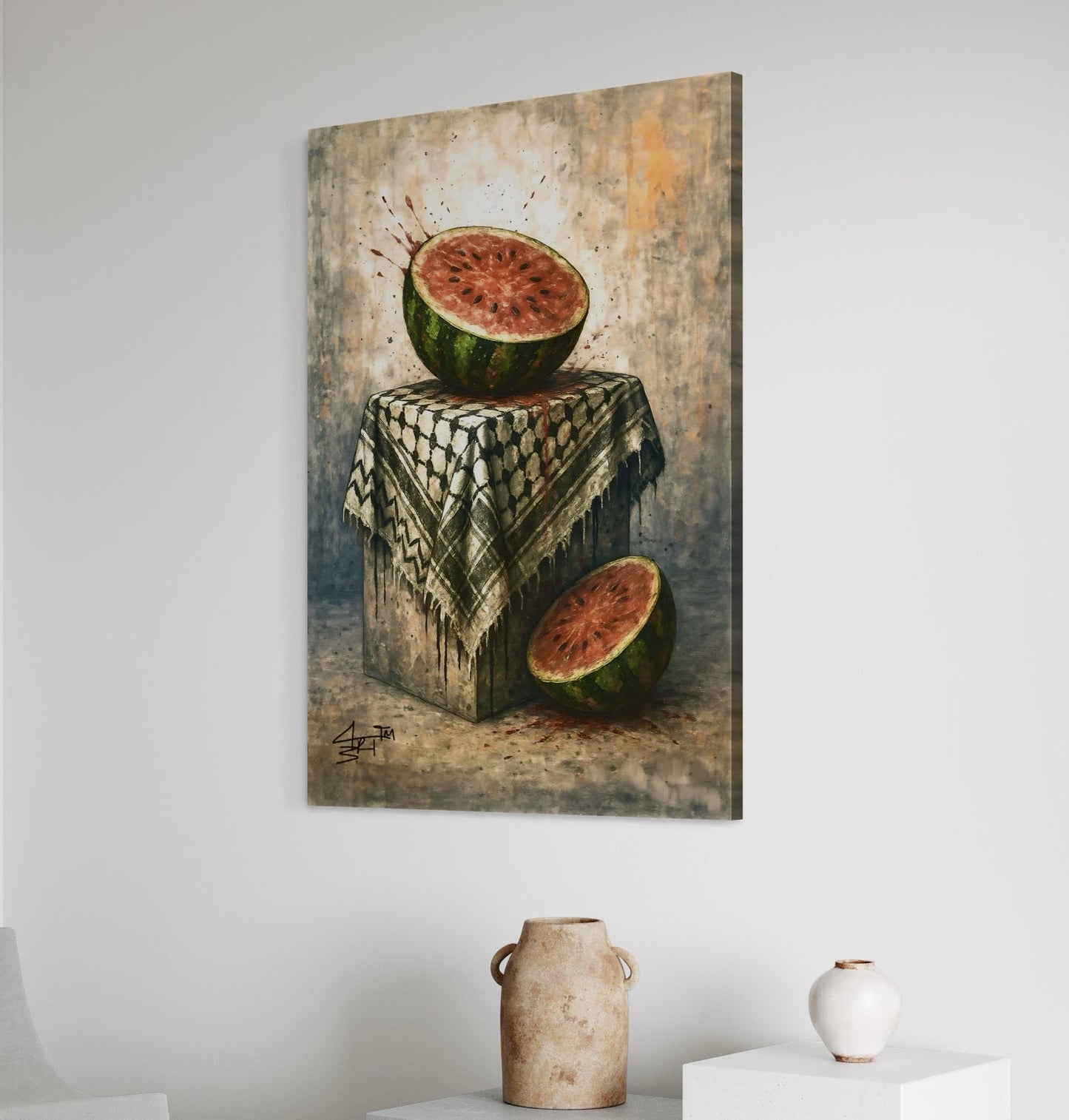 Resilience Is Still Life | Palestine Graffiti Canvas Print
