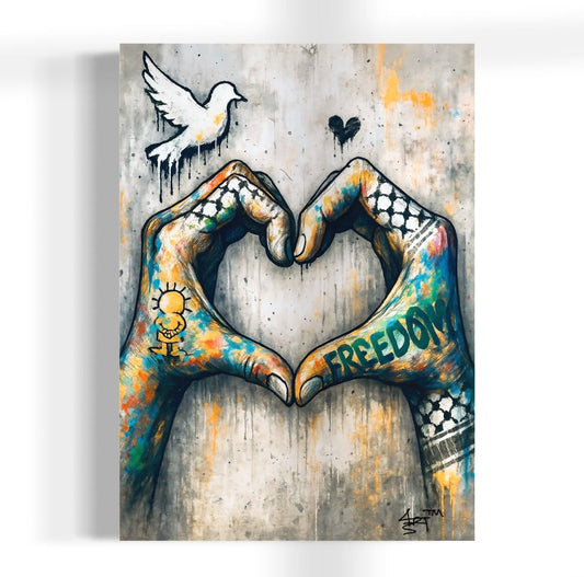 Echoes Of Hope | Palestine Graffiti Canvas Print