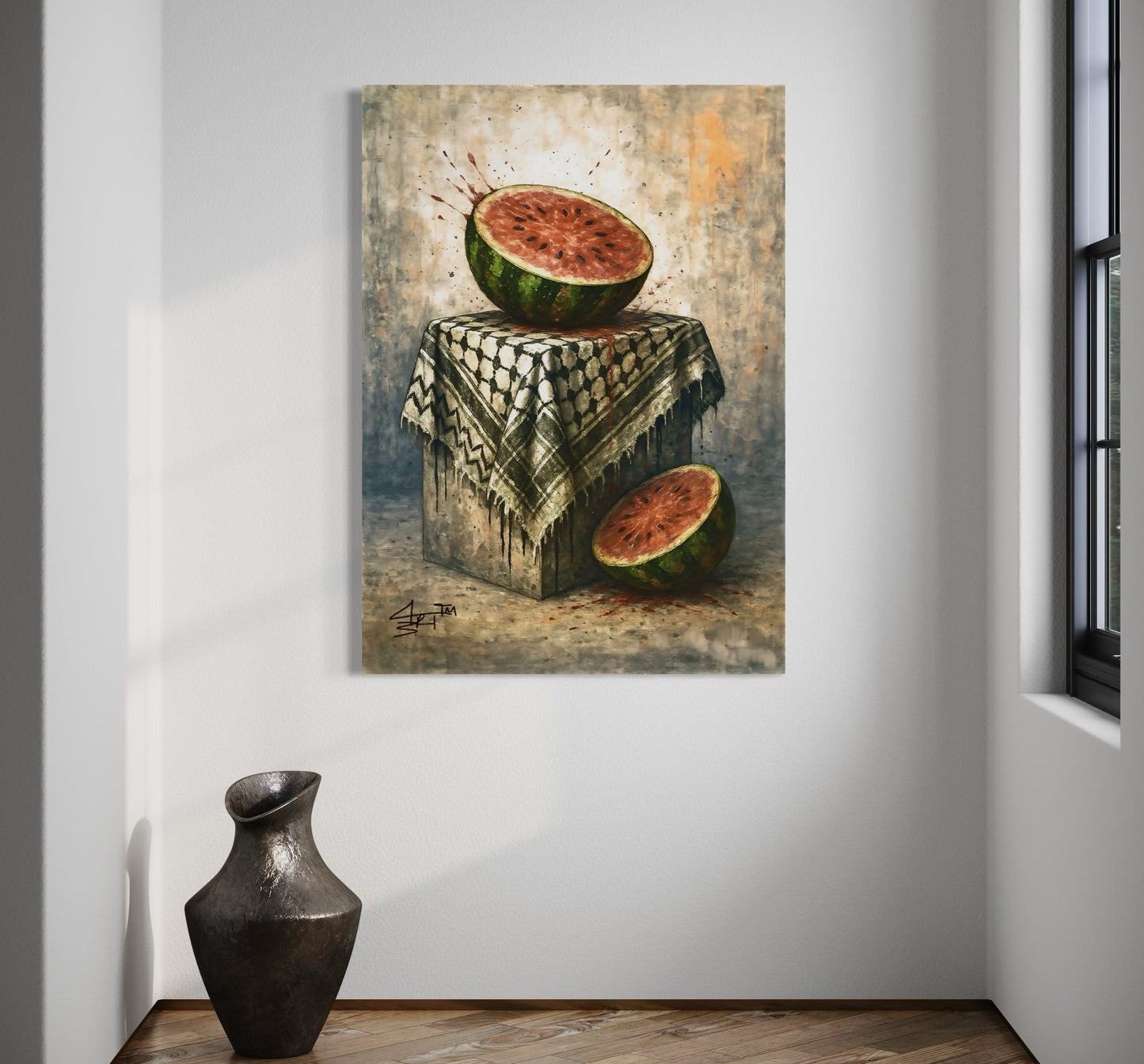 Resilience Is Still Life | Palestine Graffiti Canvas Print