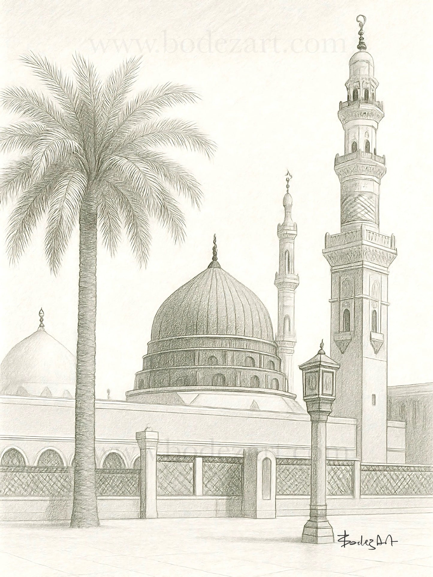 Al Madinah - Pencil Sketch | Art Print