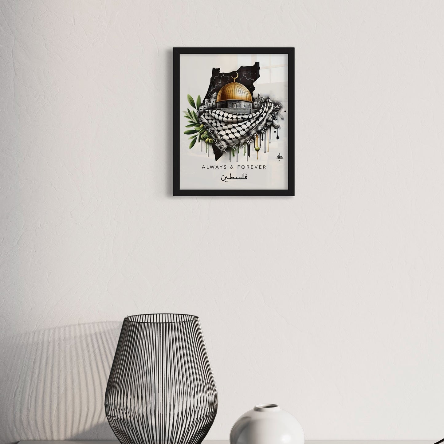 Always & Forever Dome Of The Rock - Palestine Graffiti Framed Art Print