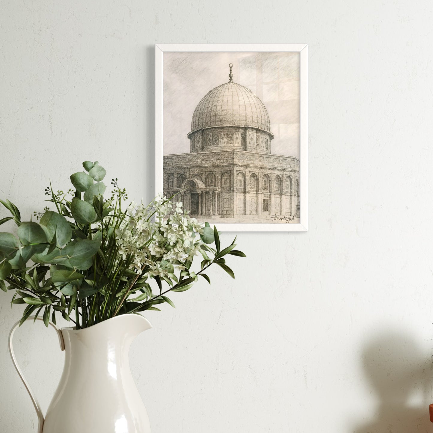 Dome Of The Rock - Pencil Sketch | Art Print