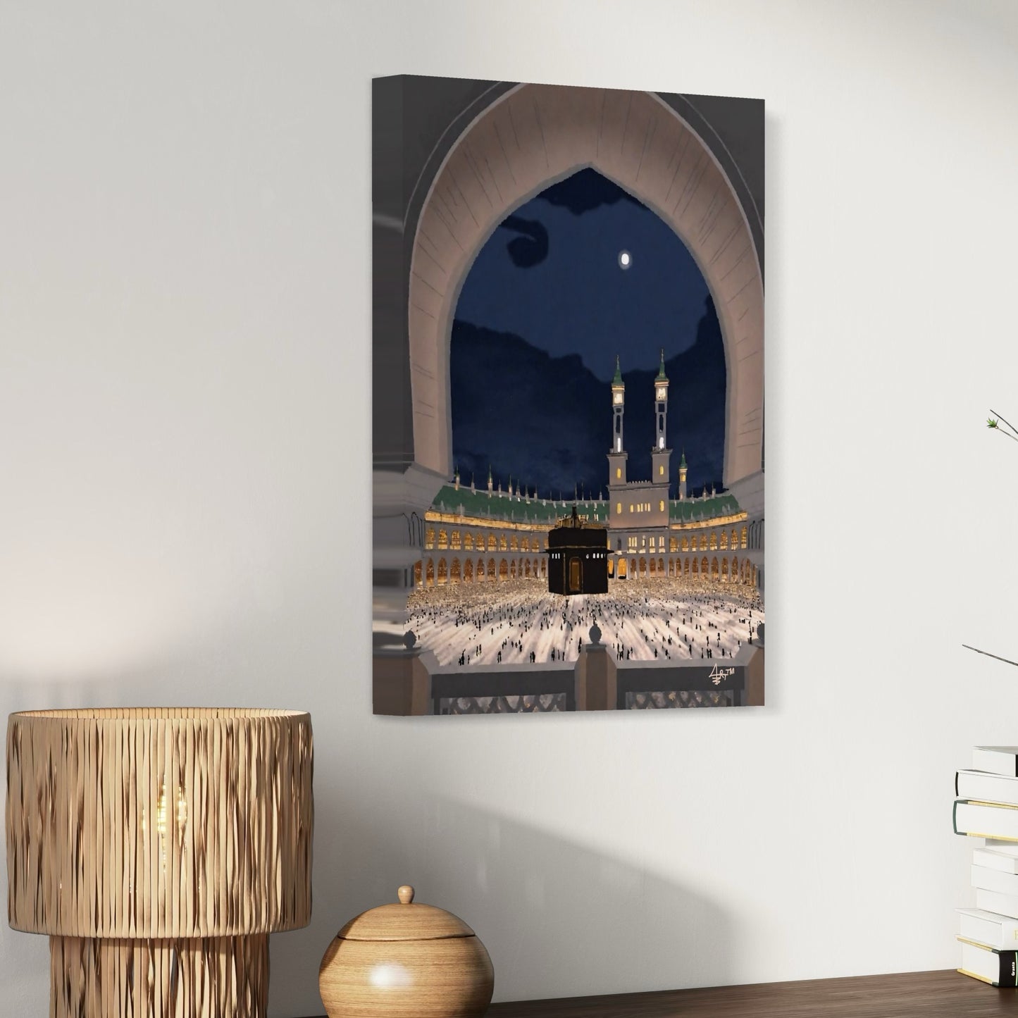 Kaaba With A View - Islamic Wall Art Canvas Print