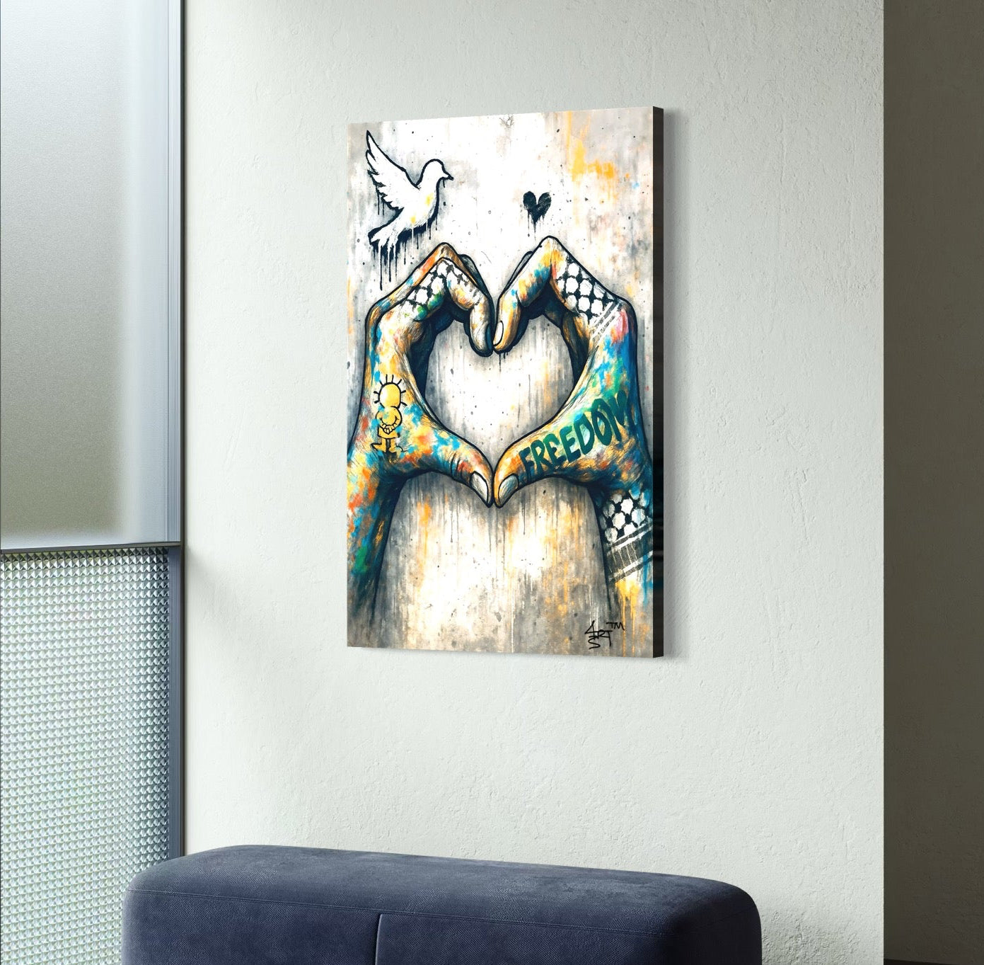 Echoes Of Hope | Palestine Graffiti Canvas Print