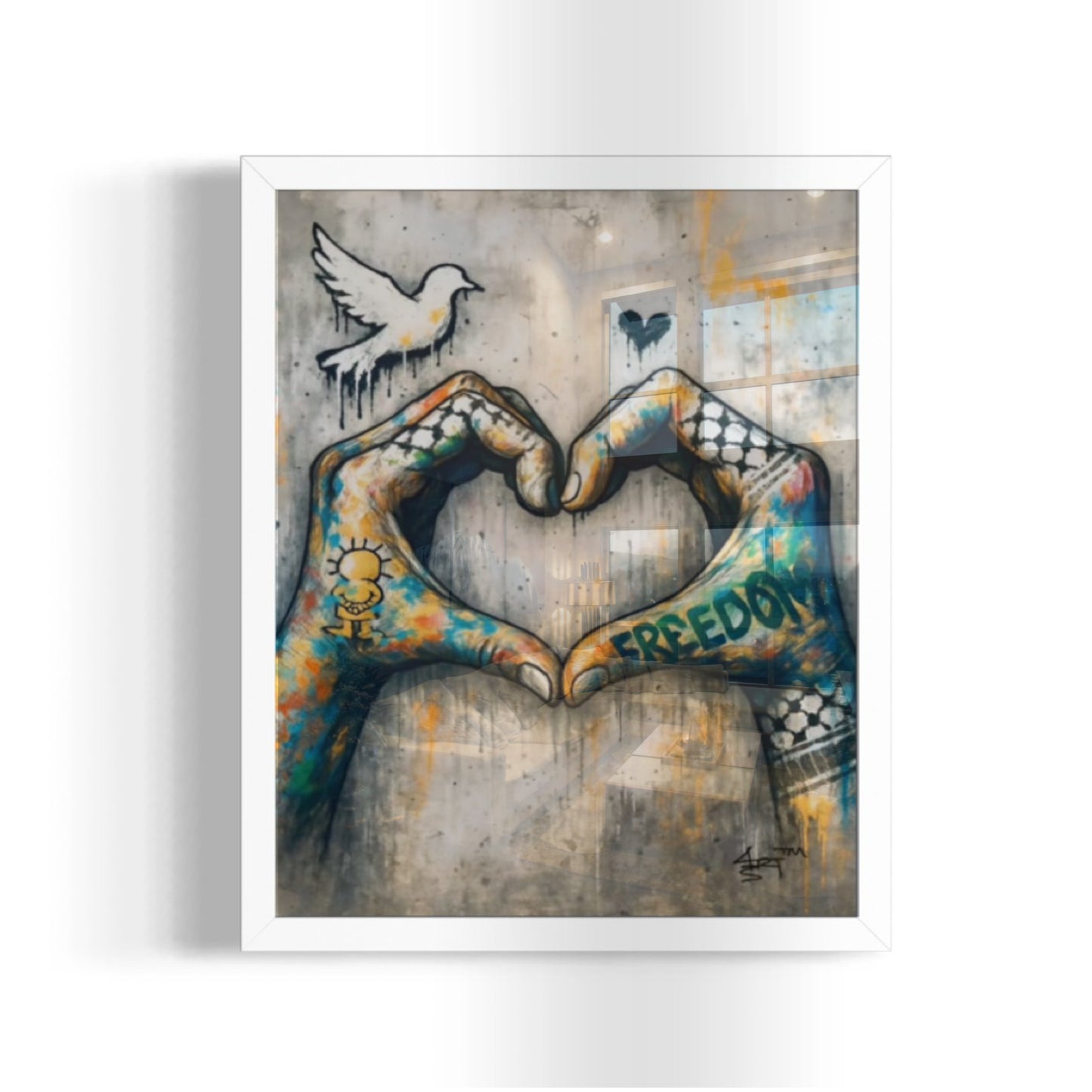 Echoes Of Hope - Palestine Graffiti Framed Art Print