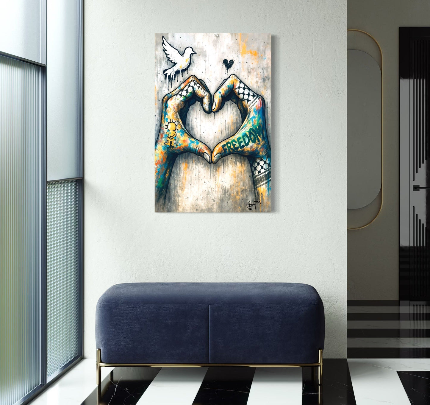 Echoes Of Hope | Palestine Graffiti Canvas Print