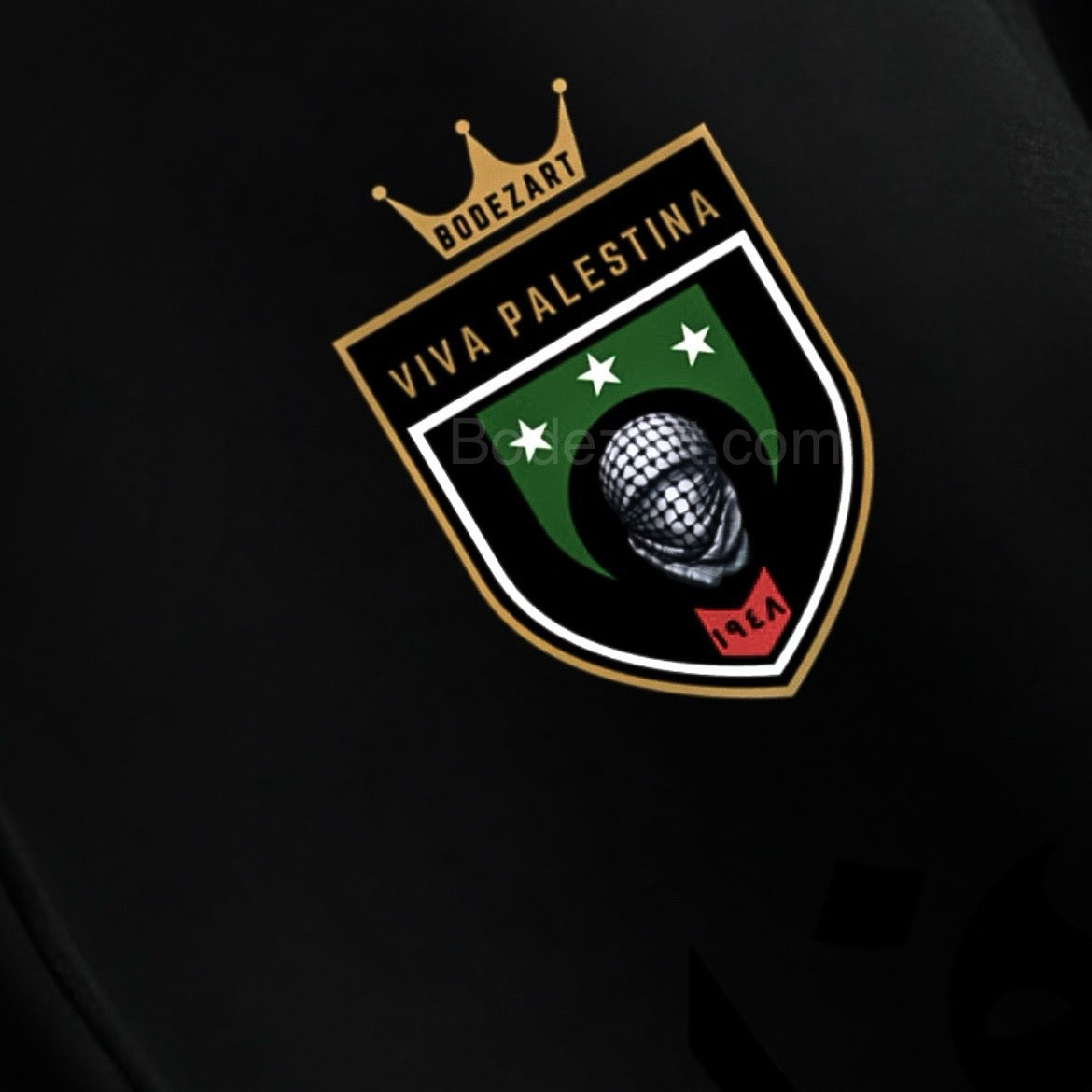 1948 Falastin Emblem Hoodie | Limited Blackout Edition