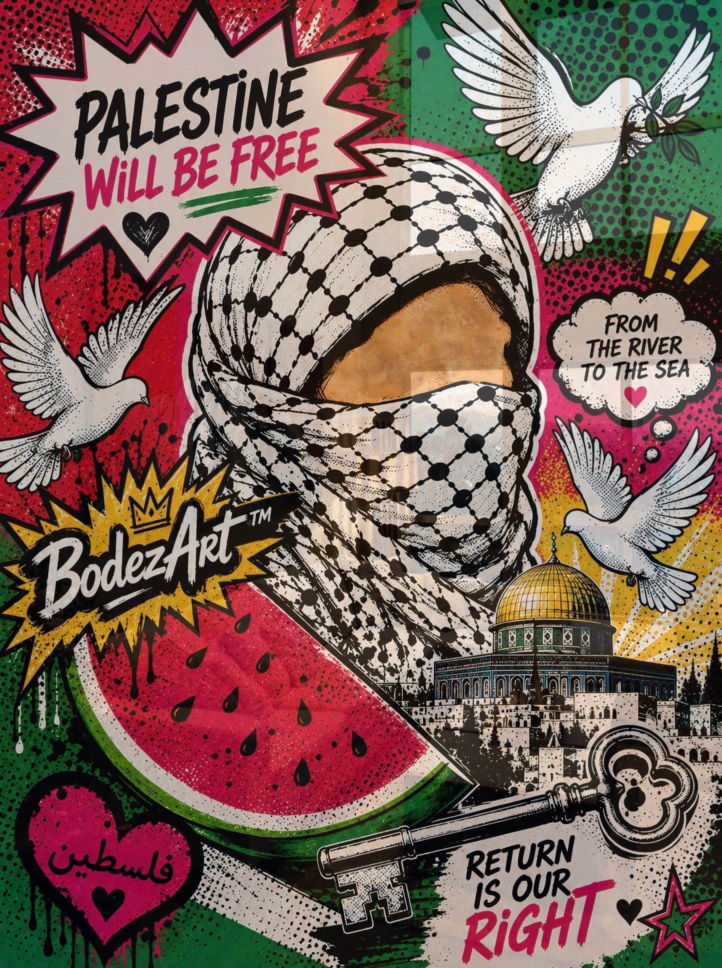 1/3 Right Of Return | Pop Art Glass Wall Art