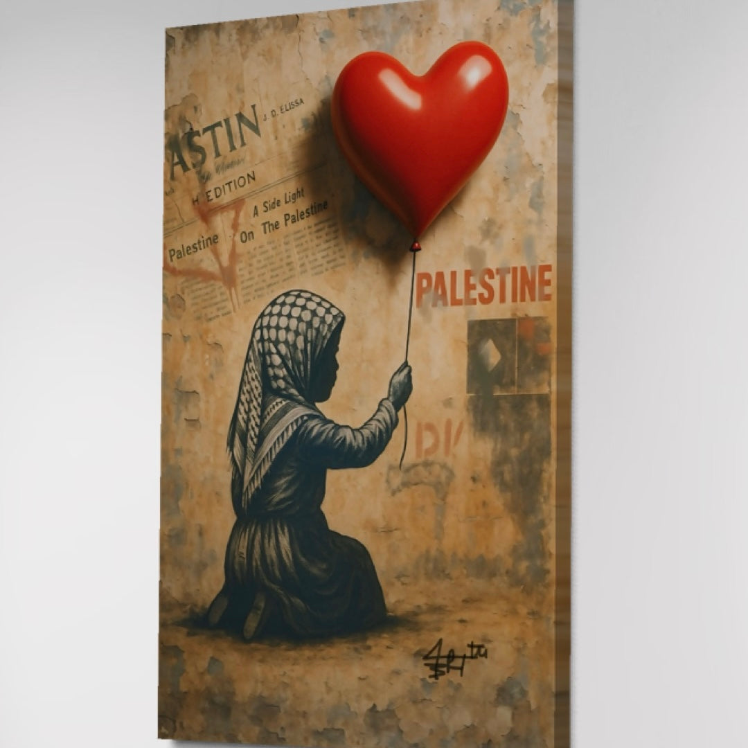 Hope Beyond Ruin | Palestine Graffiti Canvas Print