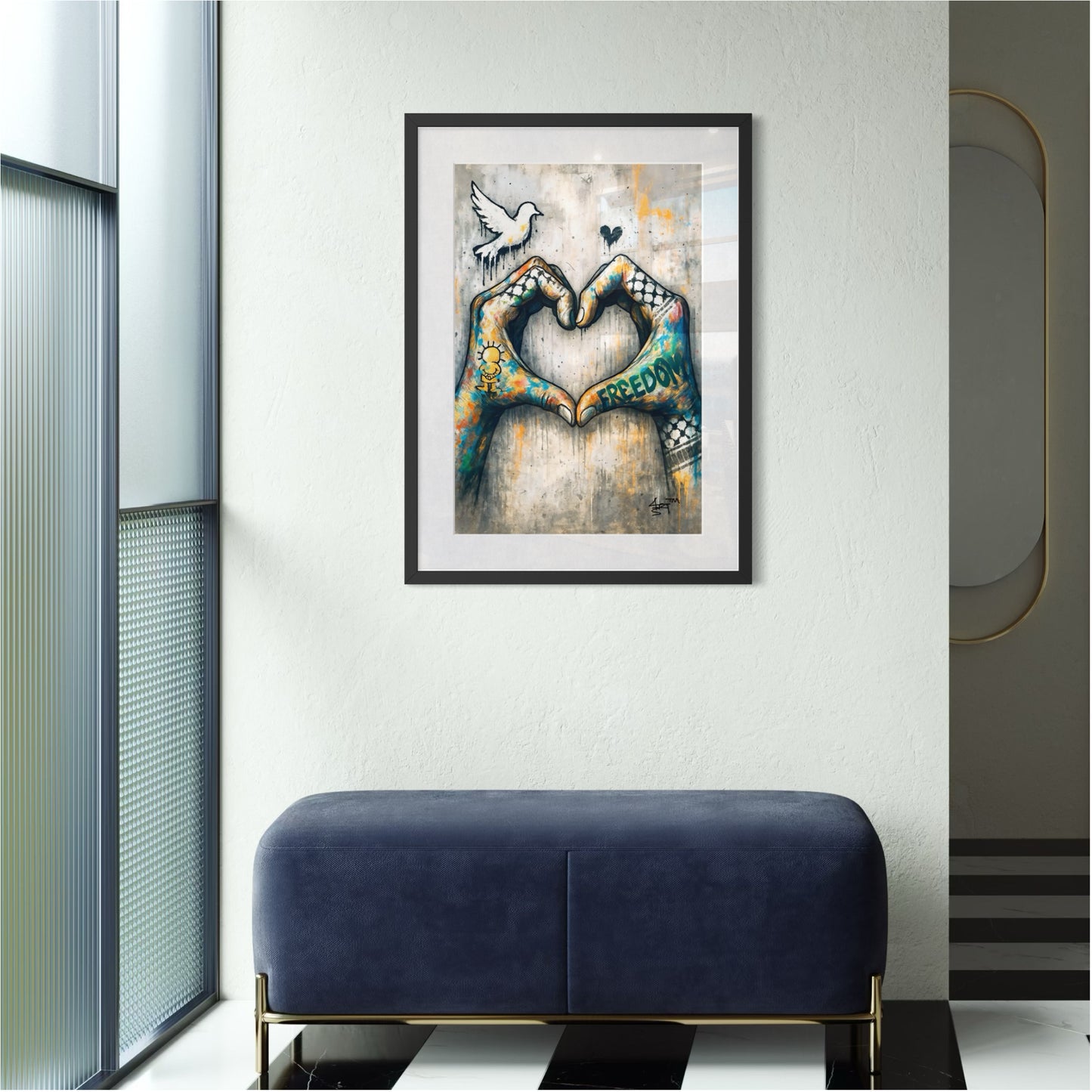 Echoes Of Hope | Palestine Graffiti Poster Print