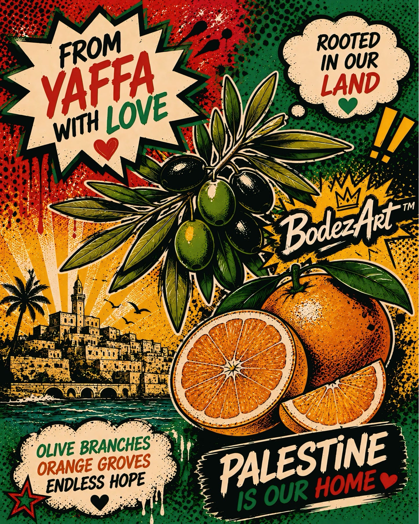 2/3 From Yaffa With Love | 8X10 Framed Pop Art Print