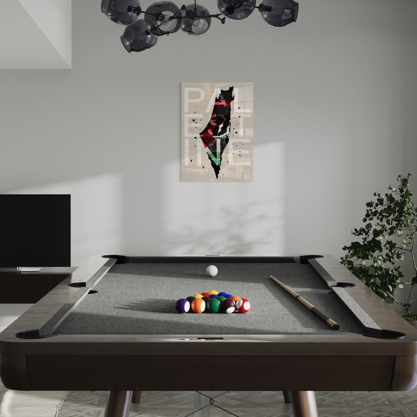 PAL EST INE - Yemen Lebanon Syria - Beige Islamic Glass Wall Art