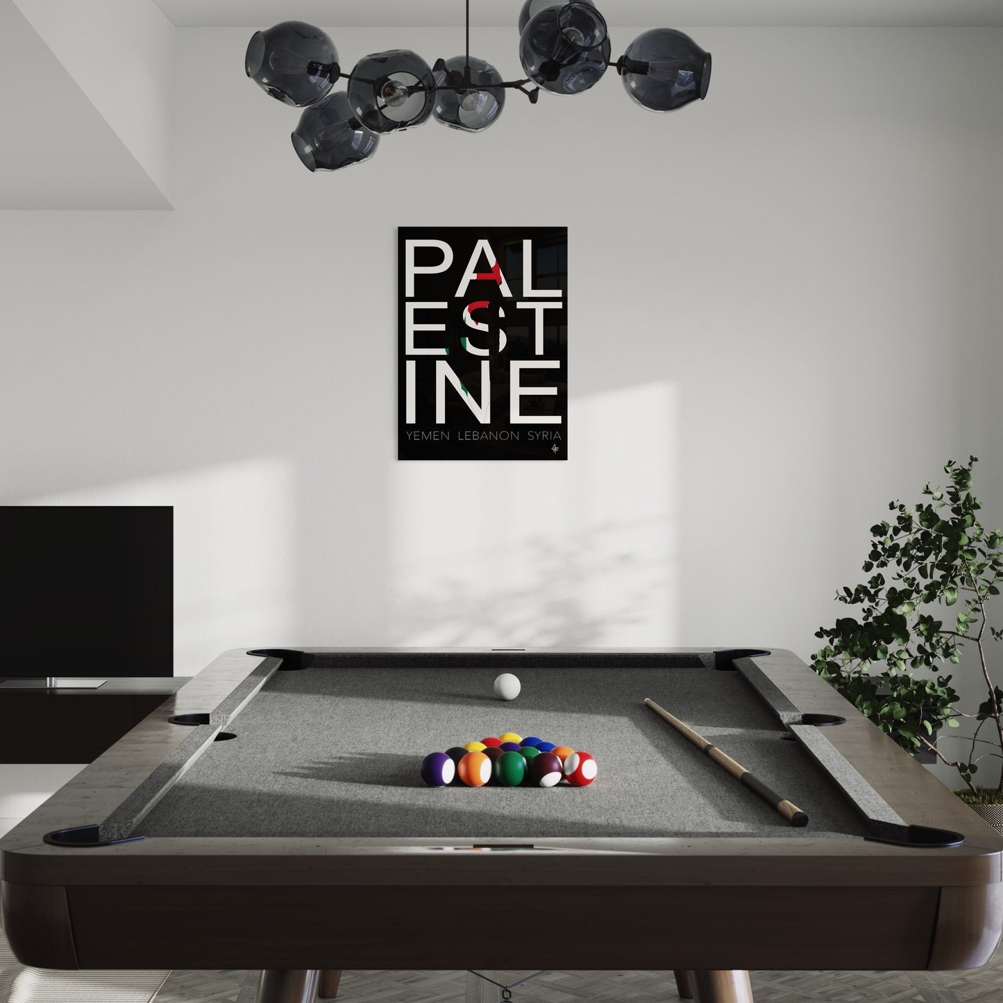 PAL EST INE - Yemen Lebanon Syria - Islamic Glass Wall Art