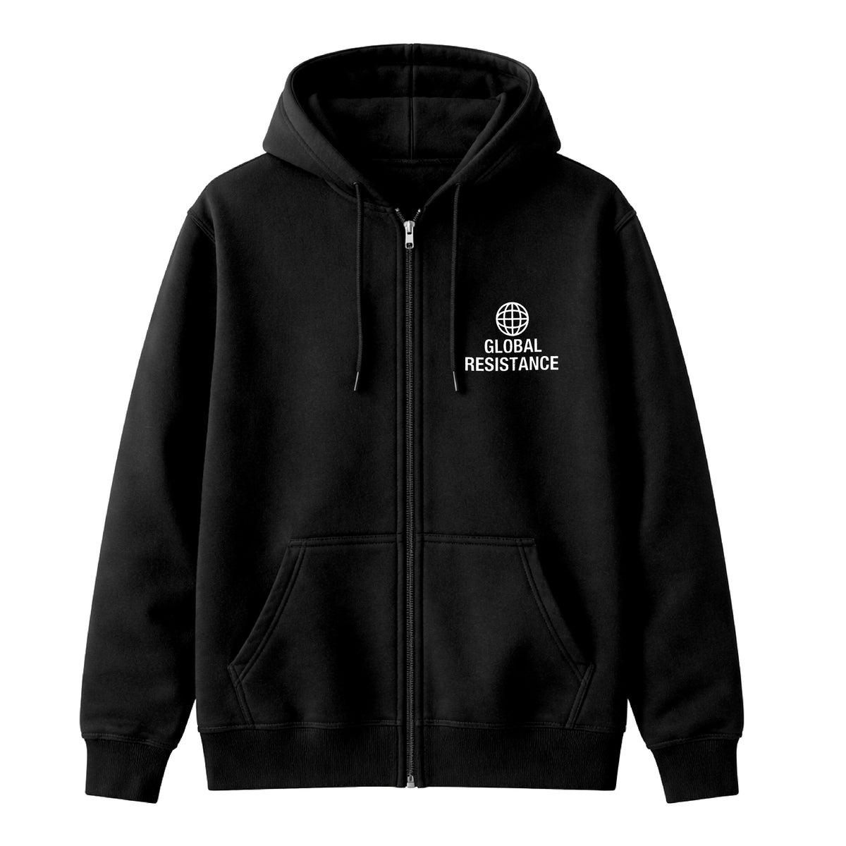Global Resistance Zipped Hoodie.