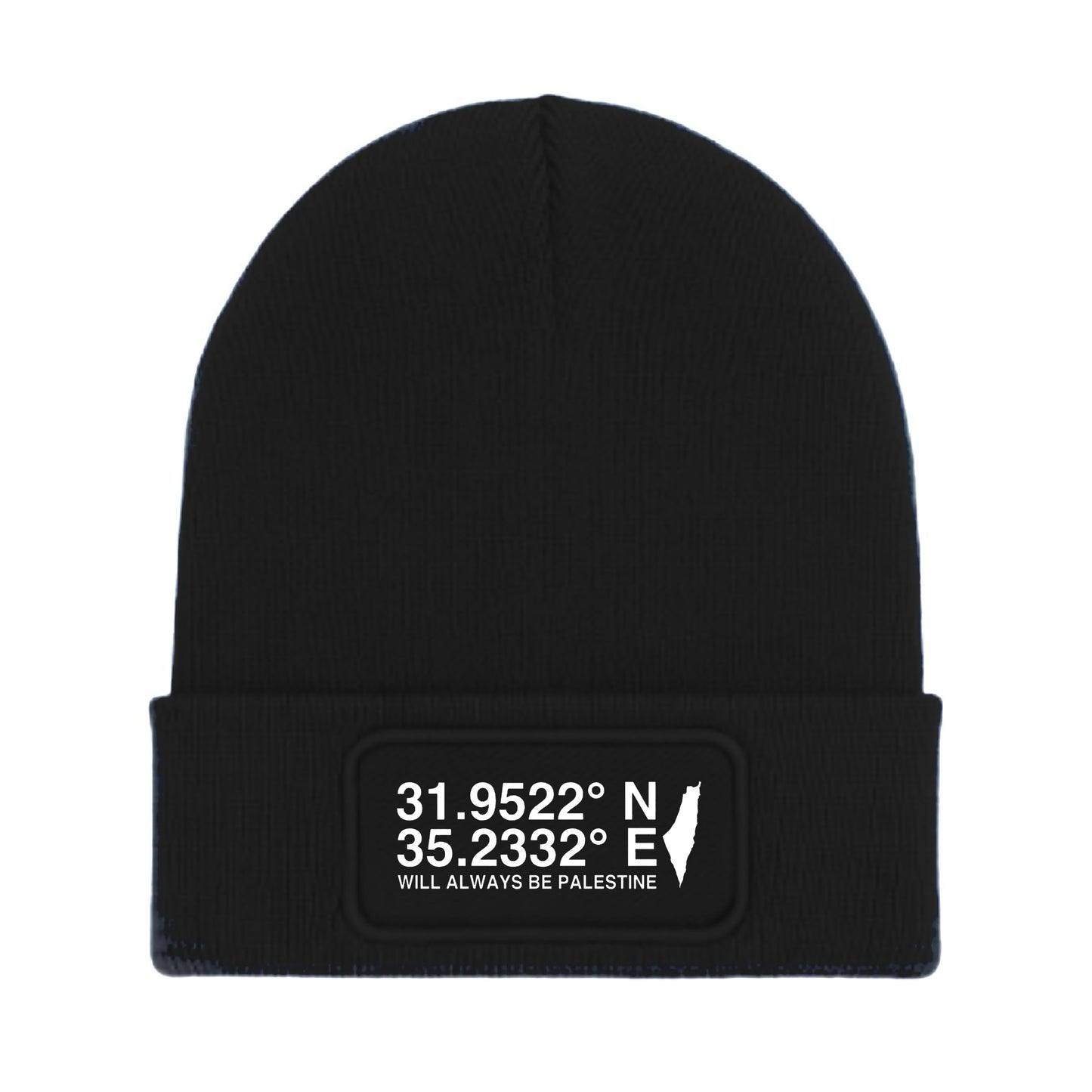 Palestine Coordinates Beanie