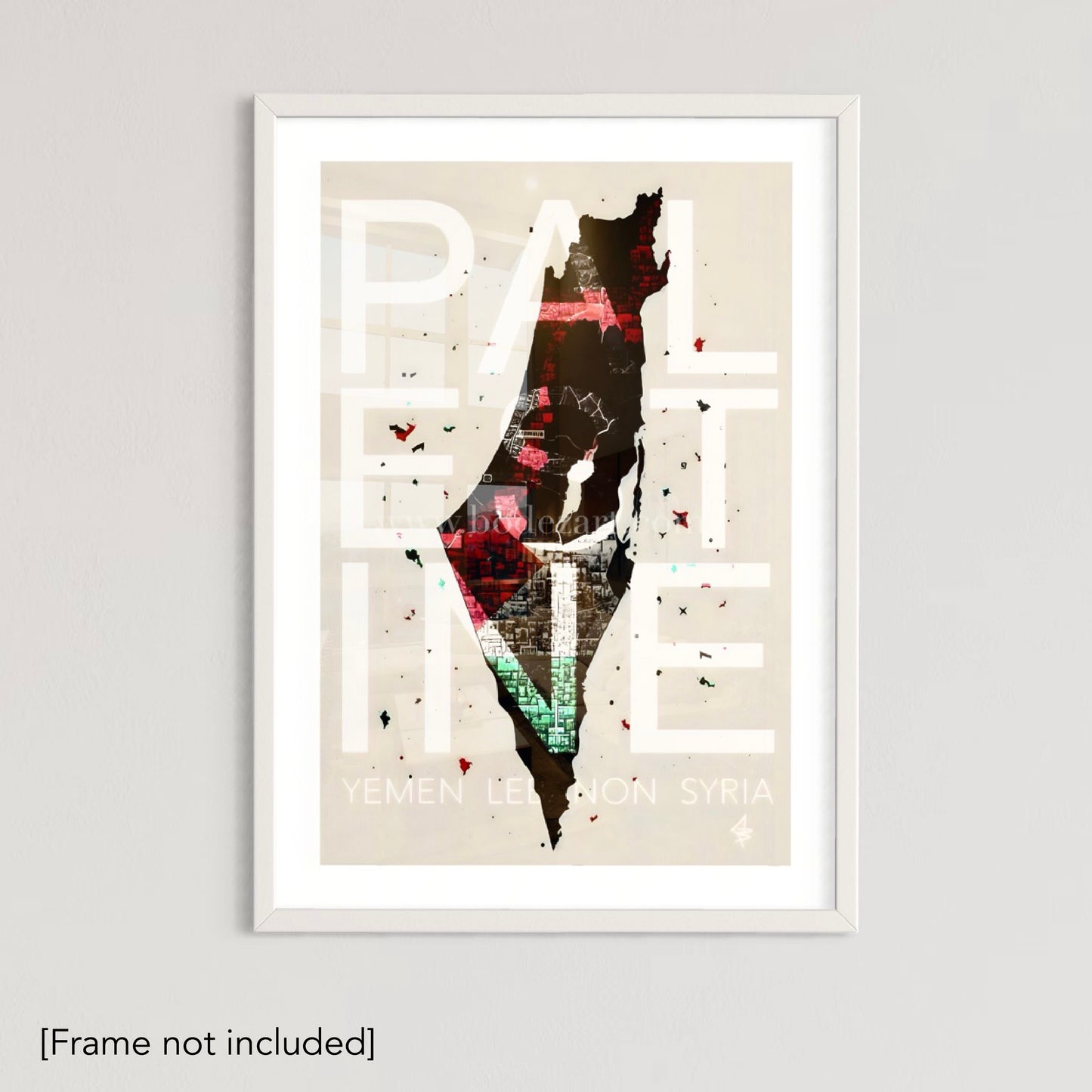 PAL EST INE - Yemen Lebanon Syria - Palestine Poster Art Print