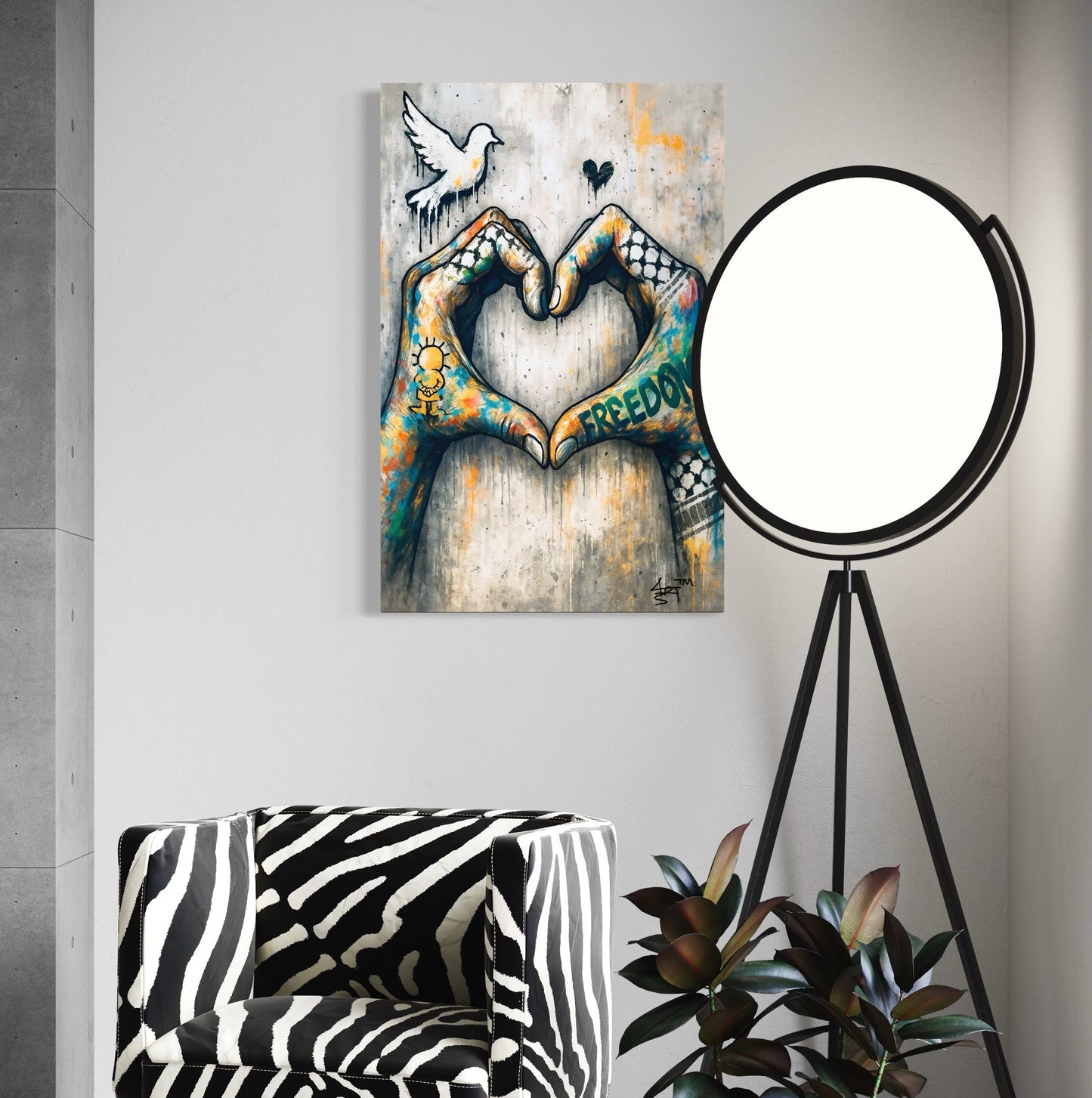 Echoes Of Hope | Palestine Graffiti Canvas Print