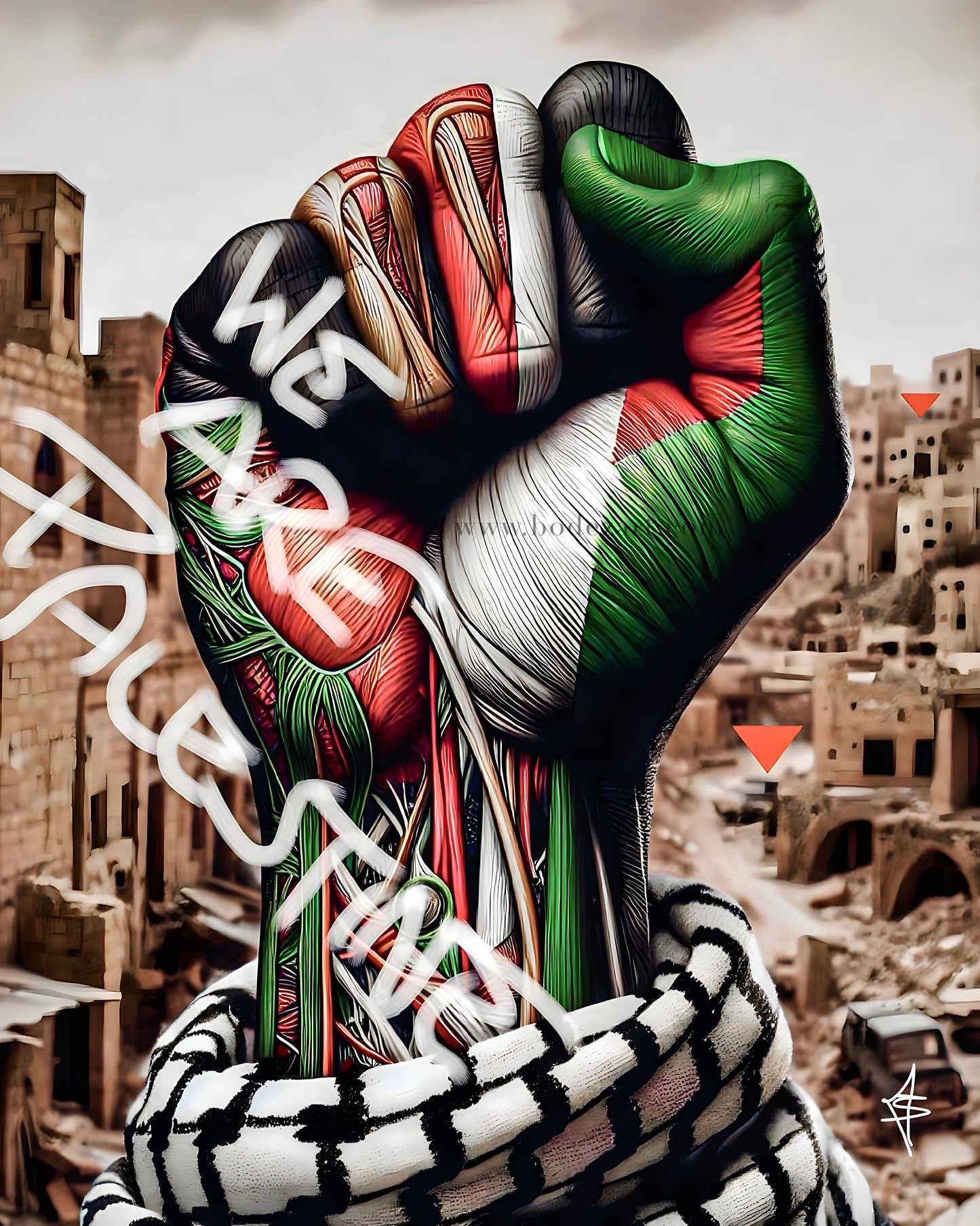 We Are Palestine - Palestine Graffiti Framed Art Print