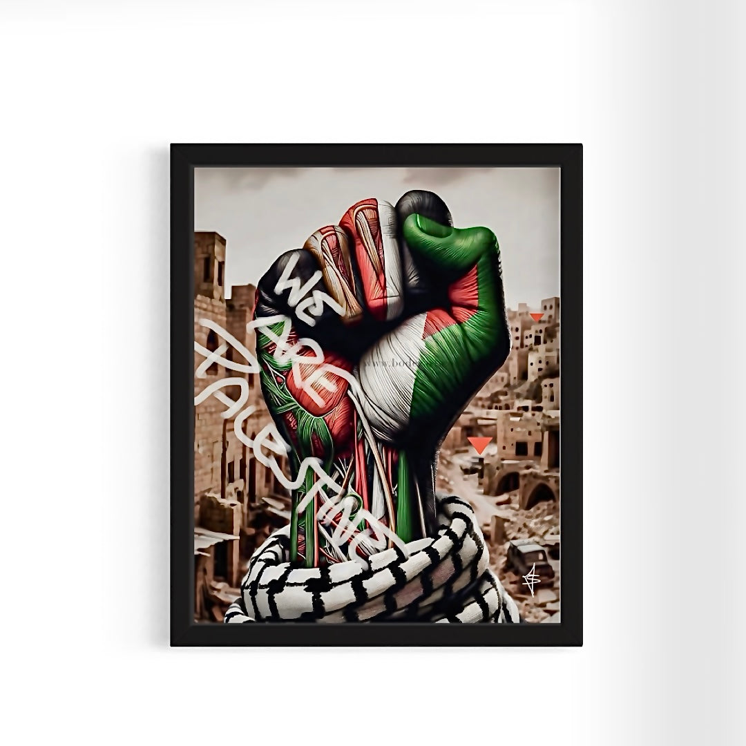 We Are Palestine - Palestine Graffiti Framed Art Print