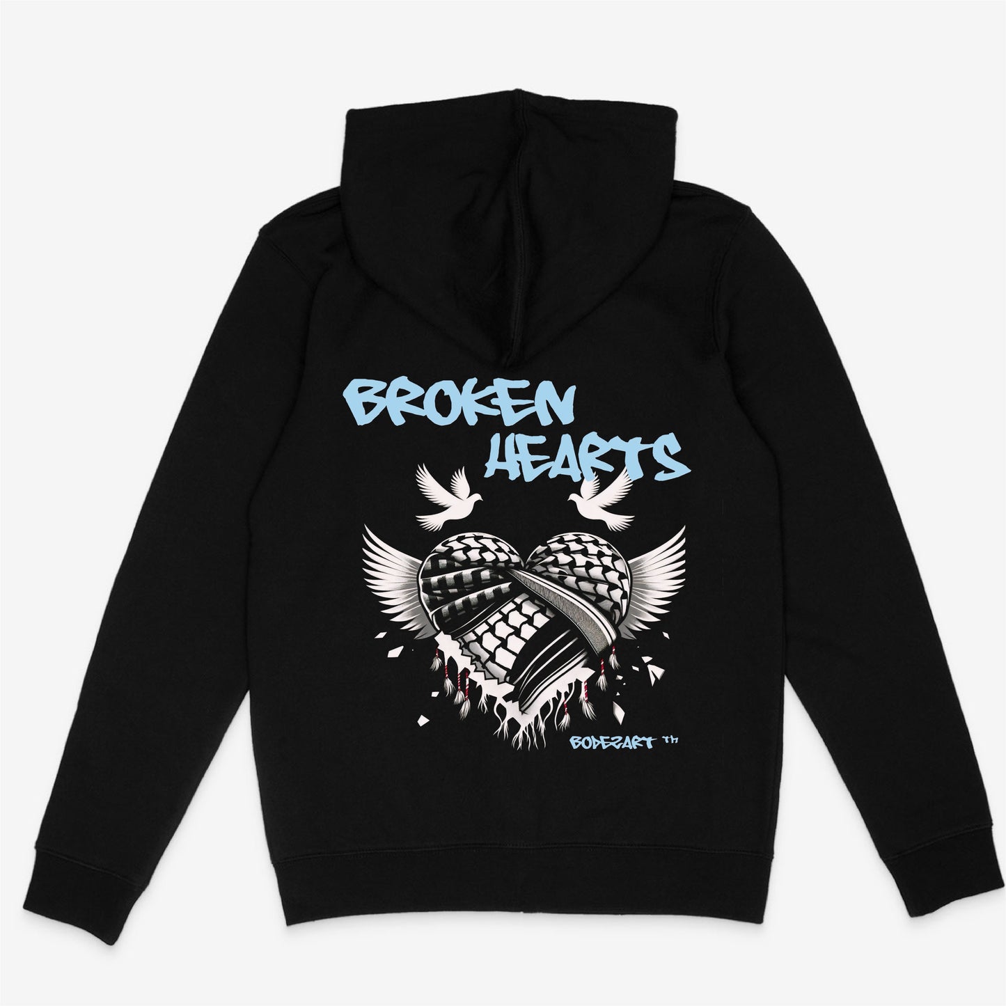 Broken Hearts - Palestine Full Zipped Hoodie