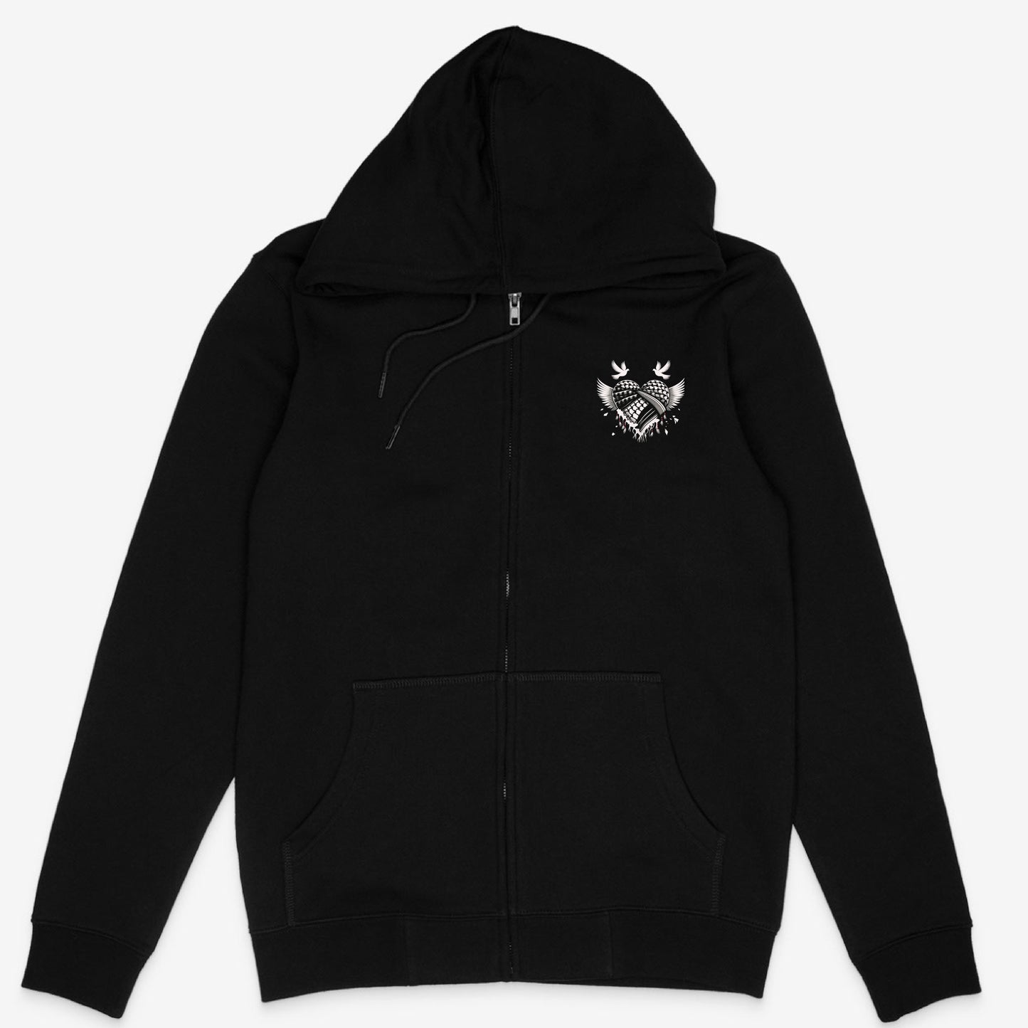 Broken Hearts - Palestine Full Zipped Hoodie