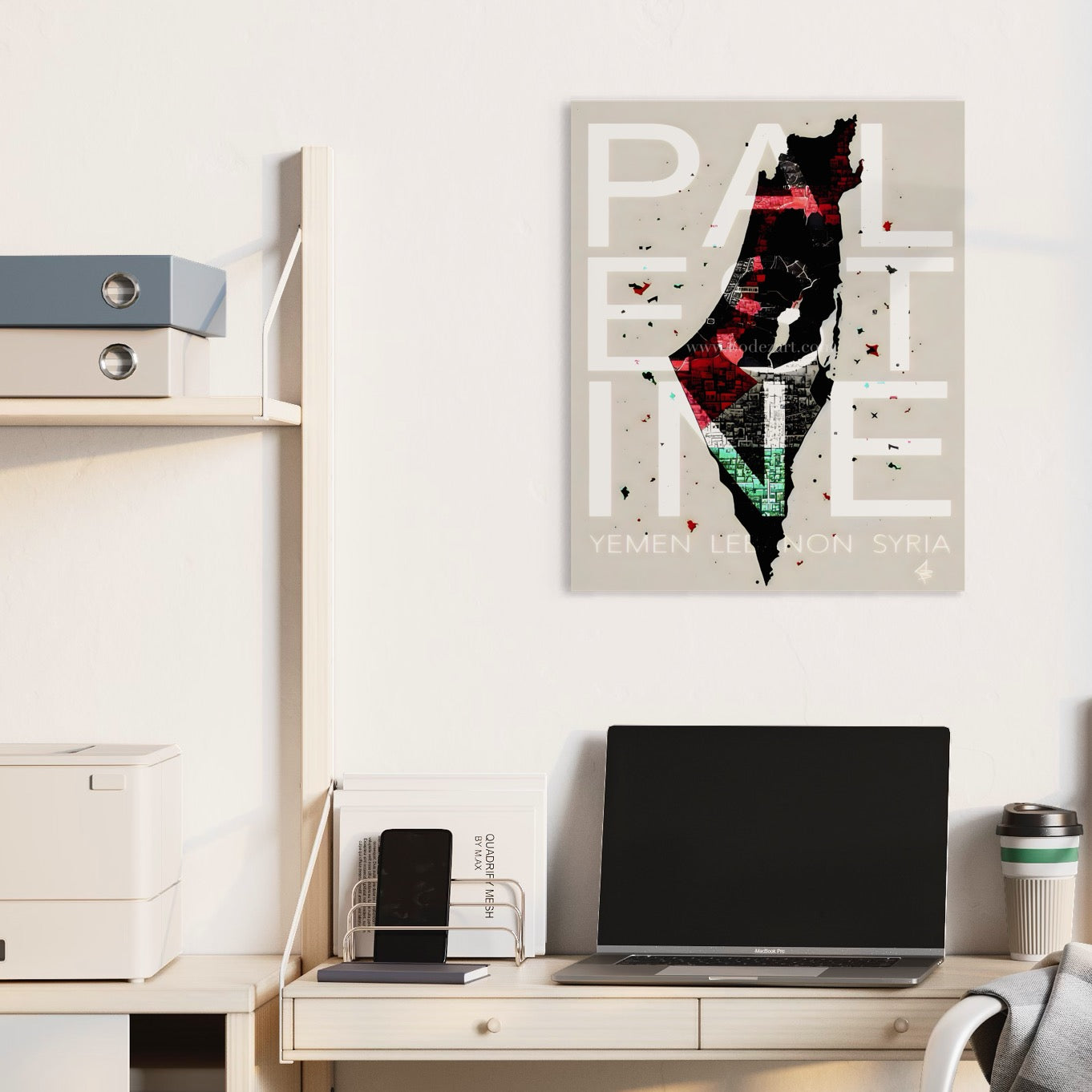 PAL EST INE - Yemen Lebanon Syria - Palestine Poster Art Print
