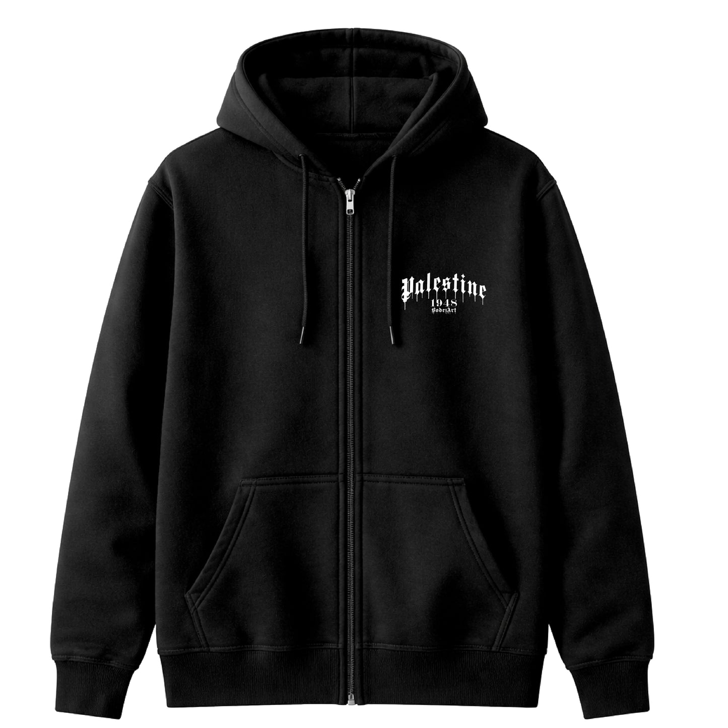 Palestine 1948 Paint Drip Zip Hoodie