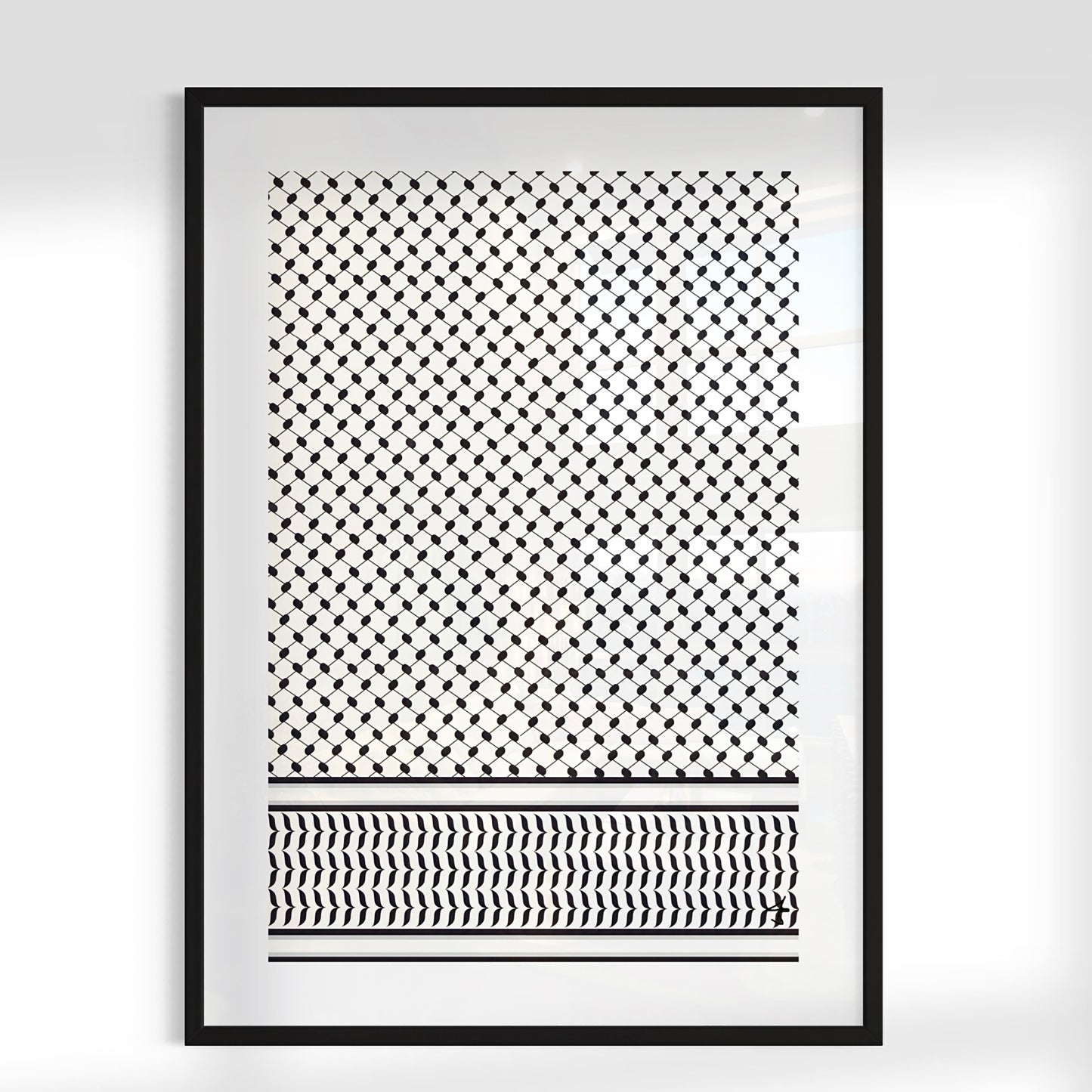 Black & White Keffiyeh Poster Print