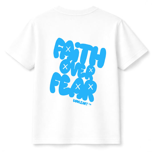 Faith Over Fear | Faith Inspired Blu X White T-Shirt