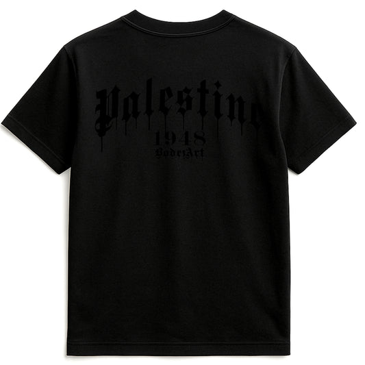 Palestine 1948 Paint Drip T-Shirt | Blackout Edition