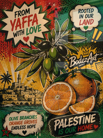 2/3 From Yaffa With Love | Pop Art Glass Wall Art