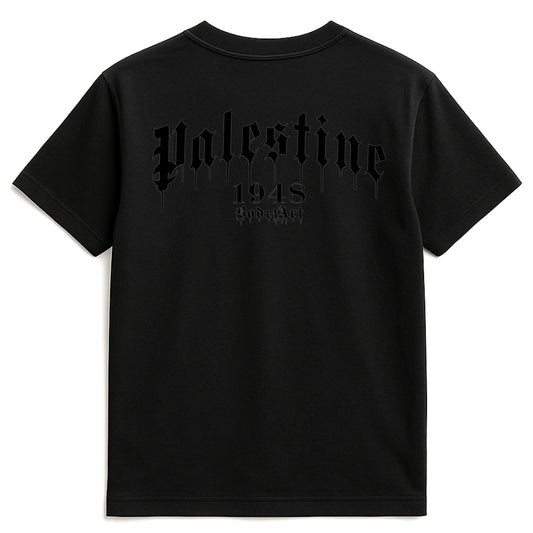 Palestine 1948 Paint Drip T-Shirt | Blackout Edition