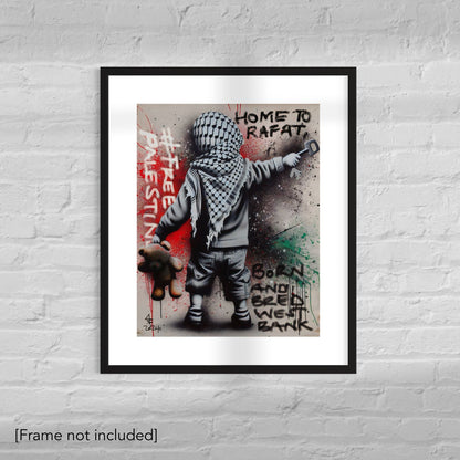 Home To Rafat - Palestine Graffiti Wall Art | Poster Print