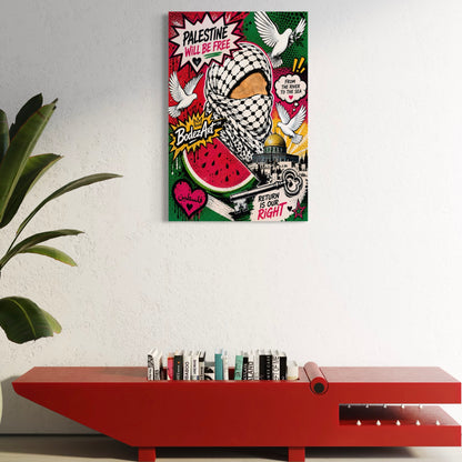 1/3 Right Of Return | Palestine Pop Art Canvas Print
