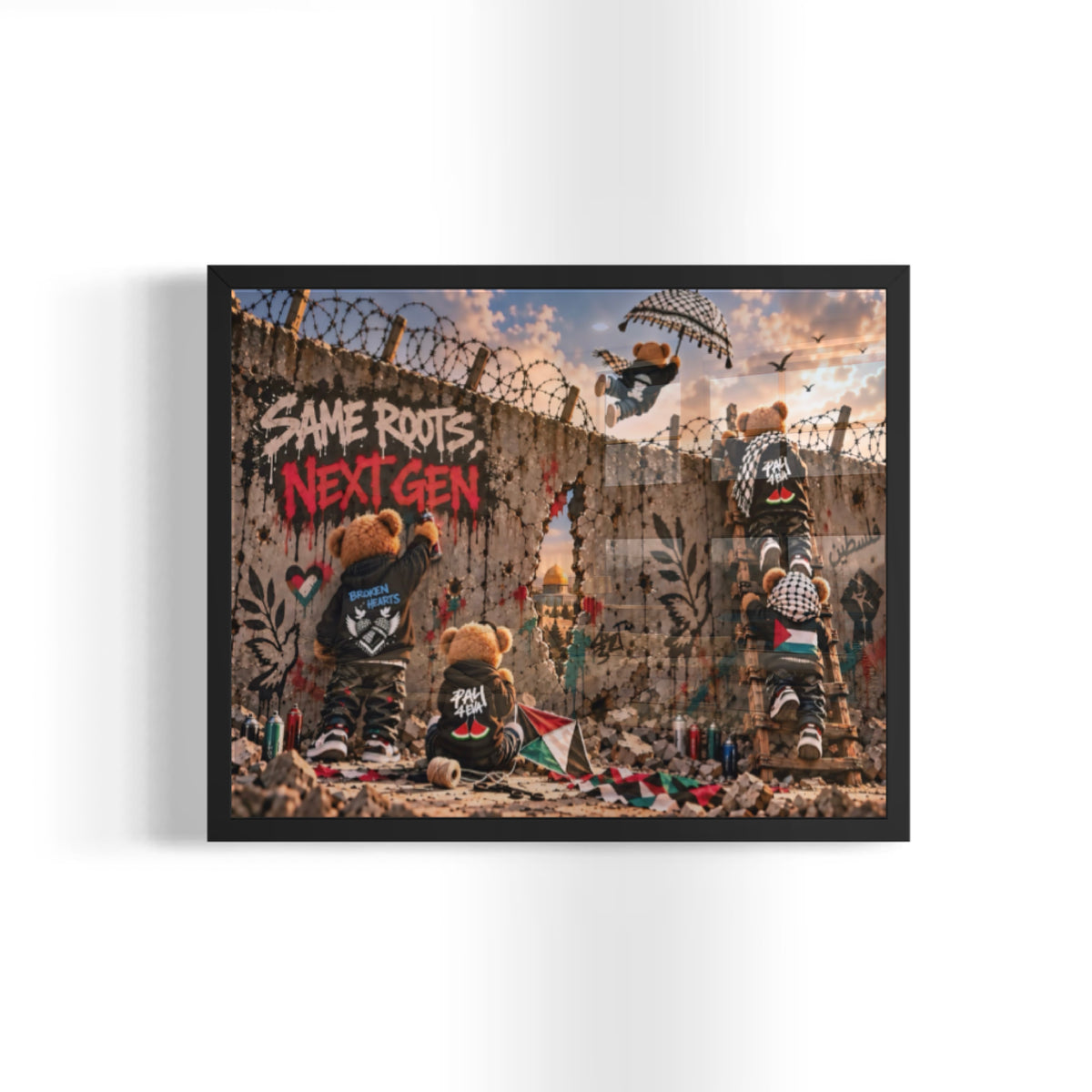 Same Roots- Next Gen | 8x10 Palestine Graffiti-Inspired Art Print