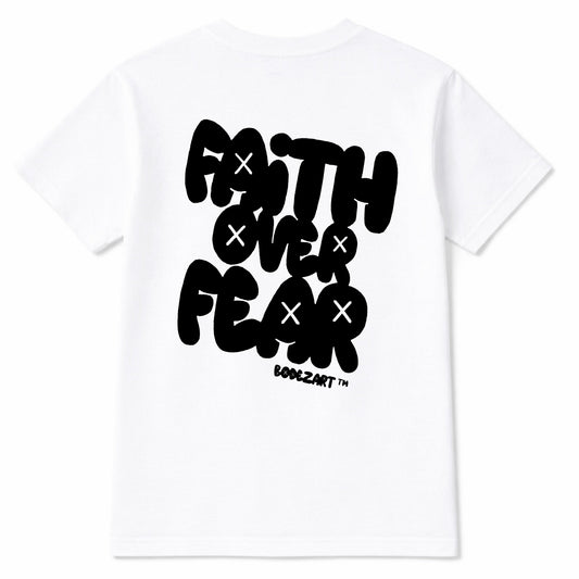 Faith Over Fear | Faith Inspired Blk X White T-Shirt