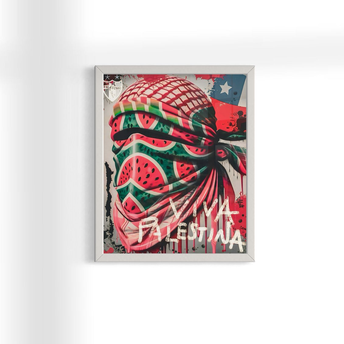 Viva Palestina | Chile/Palestine - Graffiti Framed Art Print