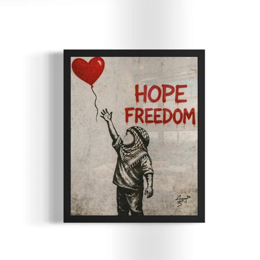 Hope & Freedom - Palestine Framed Art Print