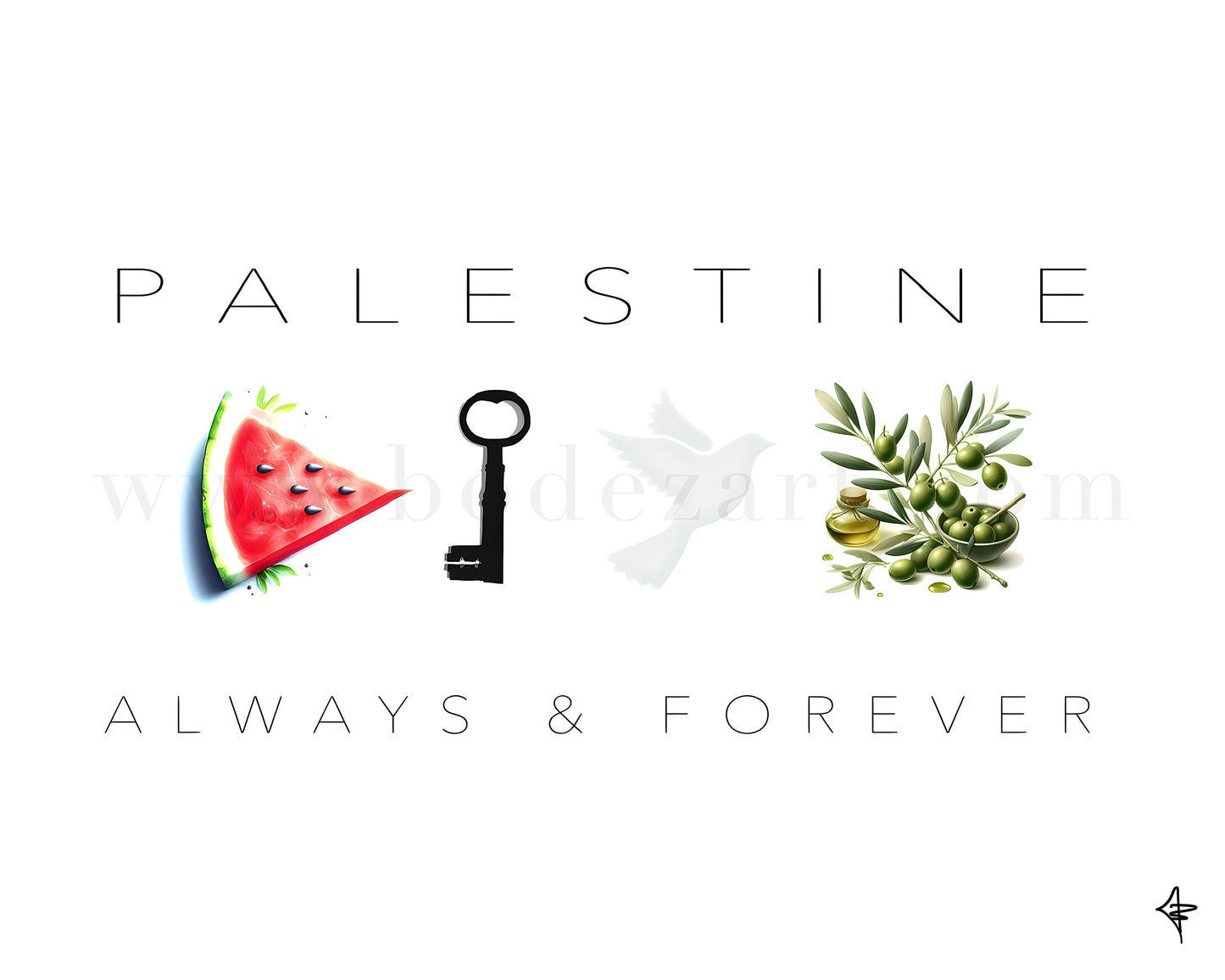 Palestine | Always & Forever - Palestine Framed Art Print