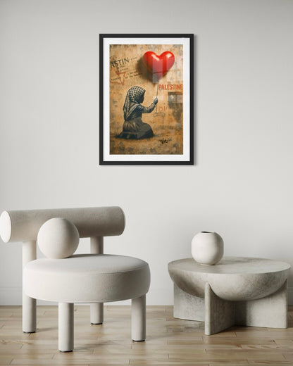 Hope Beyond Ruin | Palestine Graffiti Poster Print