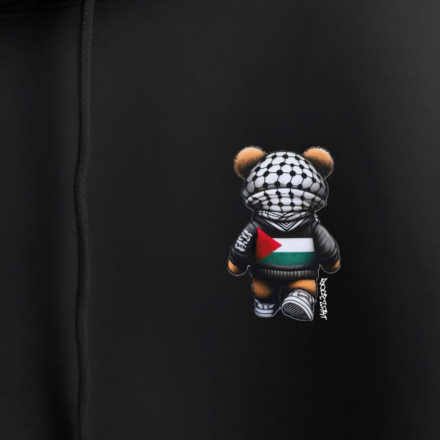 Bear In Solidarity | Palestine Graffiti Hoodie