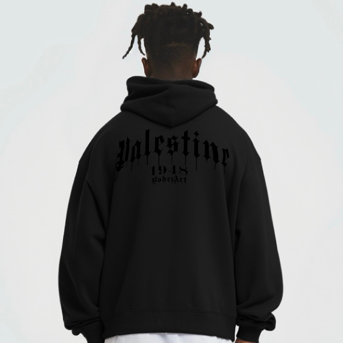 Palestine 1948 Paint Drip Hoodie | Blackout Edition