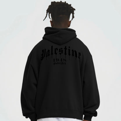 Palestine 1948 Paint Drip Hoodie | Blackout Edition