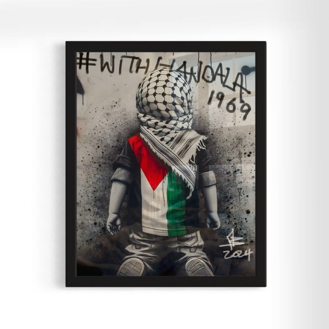 Handala 2024 Palestine - Graffiti Framed Art Print