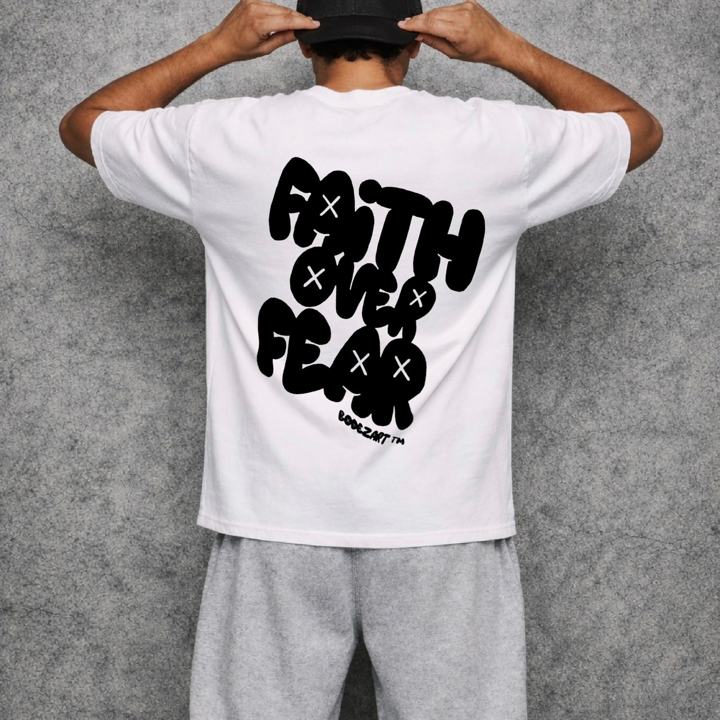 Faith Over Fear | Faith Inspired Blk X White T-Shirt