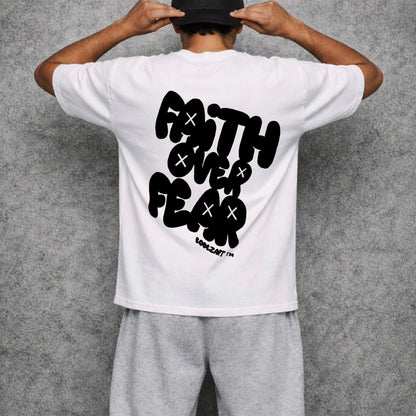 Faith Over Fear | Faith Inspired Blk X White T-Shirt